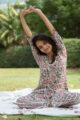 Image for Kusvaa De09 Tosca Pink And White Jammie Set Sitting