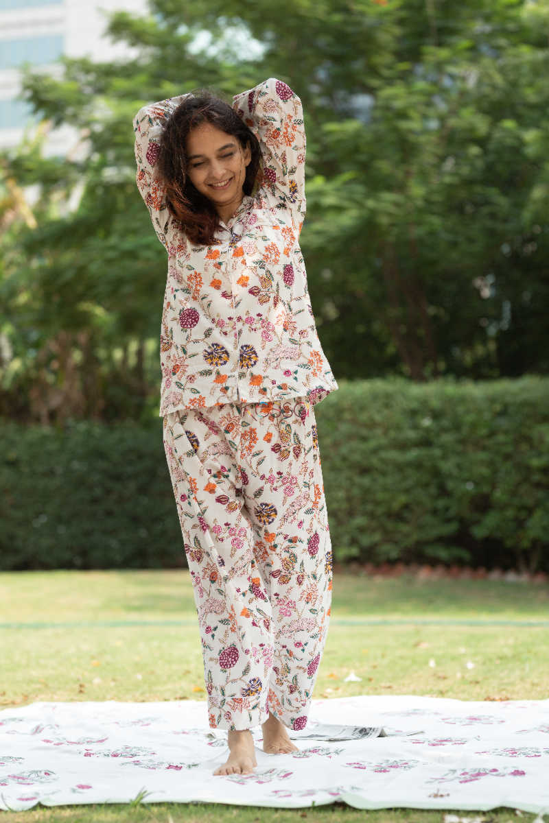 Image for Kusvaa Jsr01 Jaal Block Printed Jammies Set 5