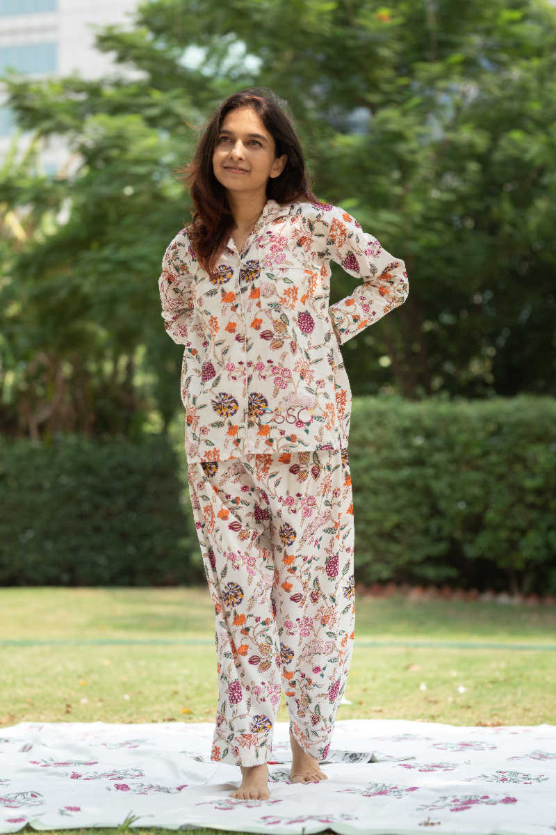 Image for Kusvaa Jsr01 Jaal Block Printed Jammies Set 6