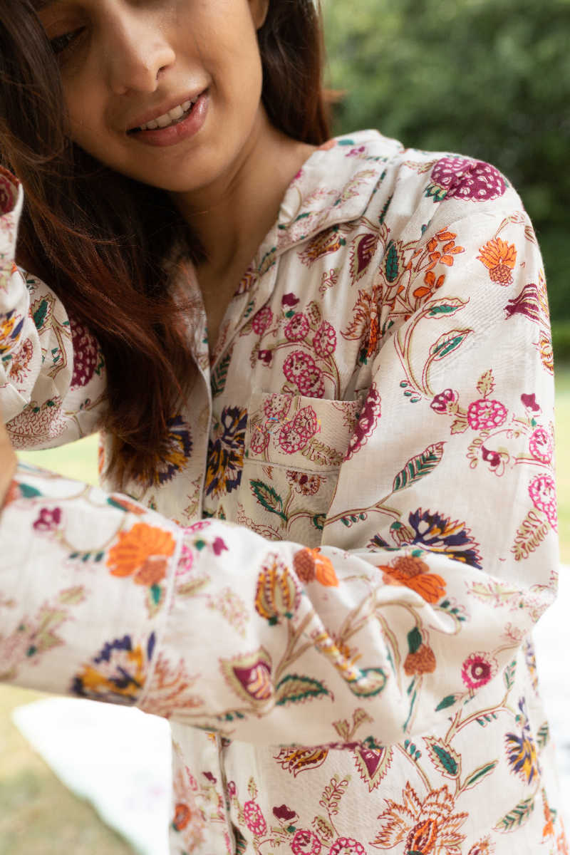Image for Kusvaa Jsr01 Jaal Block Printed Jammies Set 8