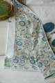Image for Kusvaa Kad09 Glade Green And Blue Double Bed Dohar 1 Closeup