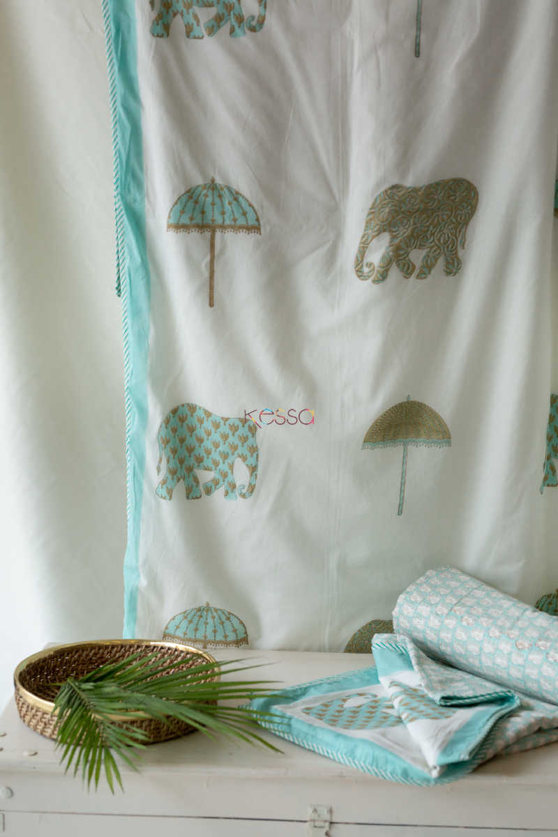 Image for Kusvaa Kad13 Aqua Forest Single Pair Dohar 1 Featured