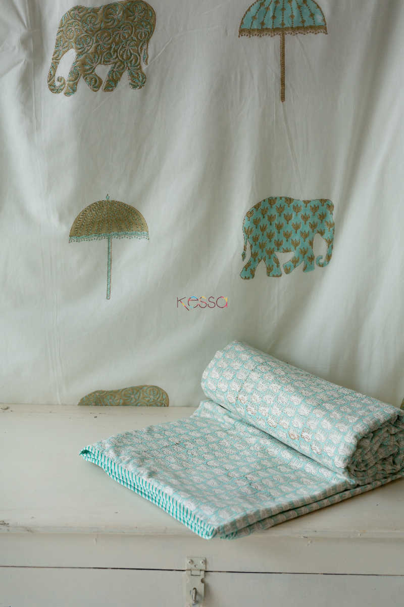 Image for Kusvaa Kad13 Aqua Forest Single Pair Dohar 1 Look 1