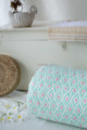 Image for Kusvaa Kaq15 Turquoise Mughal Print Double Bed Quilt Featured