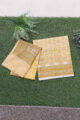 Image for Kusvaa Kf77 Gold Sand Block Print Cotton Dupatta Set