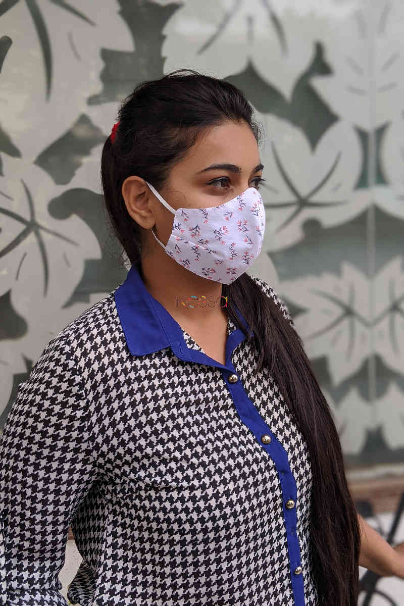 Image for Kusvaa Kfm06 White Printed Face Mask Set Of 2 Side 2