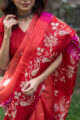 Image for Kusvaa Kunf04 Hues Of Pink Printed Bengal Silk Saree 8