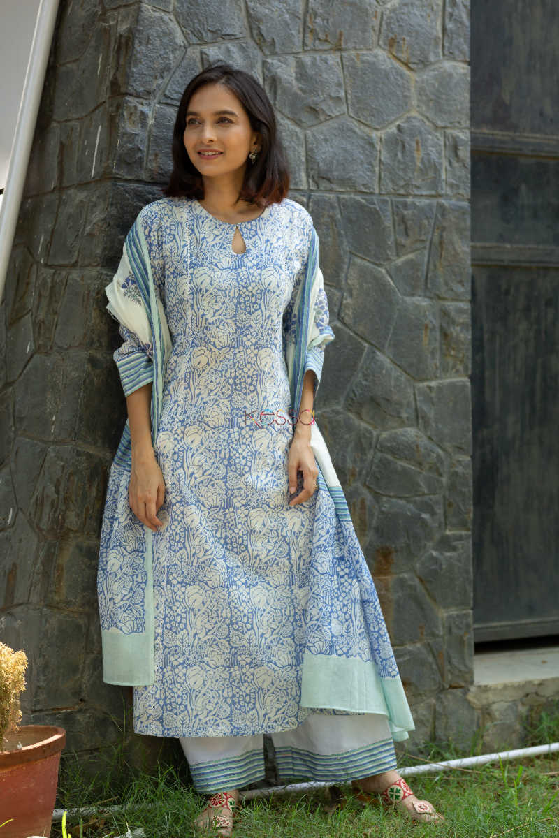 Image for Kusvaa Kuoj119 Horizon Blue Complete Suit Set Look