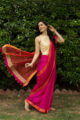 Image for Kusvaa Kurt01 Jazberry Jam Chanderi Saree 3