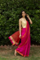 Image for Kusvaa Kurt01 Jazberry Jam Chanderi Saree 4