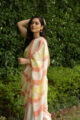 Image for Kusvaa Kurt03 Peach Stripe Linen Saree 6