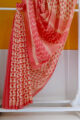 Image for Kusvaa Kurt16 Chestnut Rose Cotton Mull Saree 1