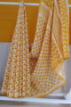 Image for Kusvaa Kurt17 Mustard Cotton Mull Saree 1