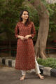 Image for Kusvaa Sa04 Maroon Straight Fit Kurta 2
