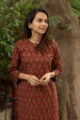 Image for Kusvaa Sa04 Maroon Straight Fit Kurta 3