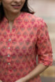 Image for Kusvaa Sa05 Chestnut Rose Regular Wear Kurta Closeup 3