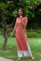 Image for Kusvaa Sa05 Chestnut Rose Regular Wear Kurta Look 3