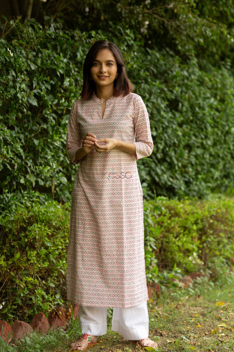 Image for Kusvaa Taf25 Quicksand Basic Kurta Look 1