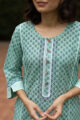 Image for Kusvaa Wa323a Cascade Chotti Butti Straight Fit Kurta Close 4
