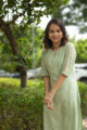 Image for Kusvaa Ws519a Wild Strawberry Gotta Patti Work Kurta Closeup 1