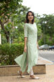 Image for Kusvaa Ws519a Wild Strawberry Gotta Patti Work Kurta Side