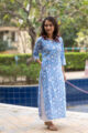 Image for Kusvaa Ws544 Sky Of Flowers Block Printed Kurti 1