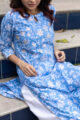 Image for Kusvaa Ws544 Sky Of Flowers Block Printed Kurti