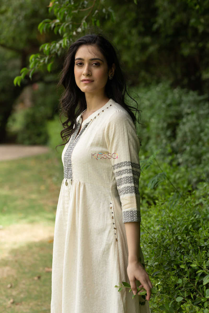 Image for Kusvaa Ws547 South Cotton A Line Dress Side