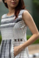 Image for Kusvaa Ws552 Black And Grey South Cotton Dress Closeup