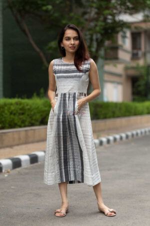 Image for Kusvaa Ws552 Black And Grey South Cotton Dress Featured