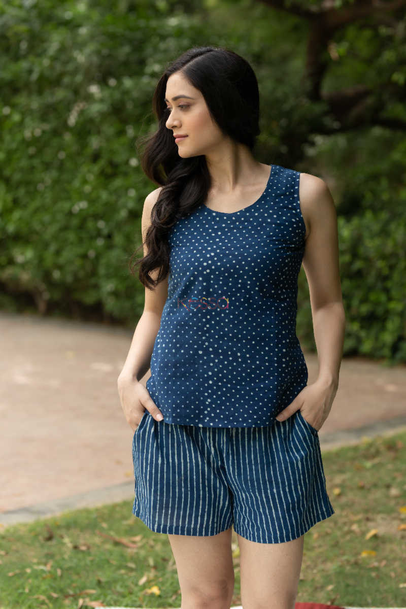 Image for Kusvaa Wsr102 Indigo Jammies Shorts Set 3