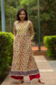 Image for Kusvaa Wsr106 Primerose Yellow And Pink Kurta Look 2
