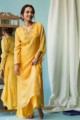 Image for Kupa02 Tussock Yellow Bandhej Muslin Kurta Pant Set Soft