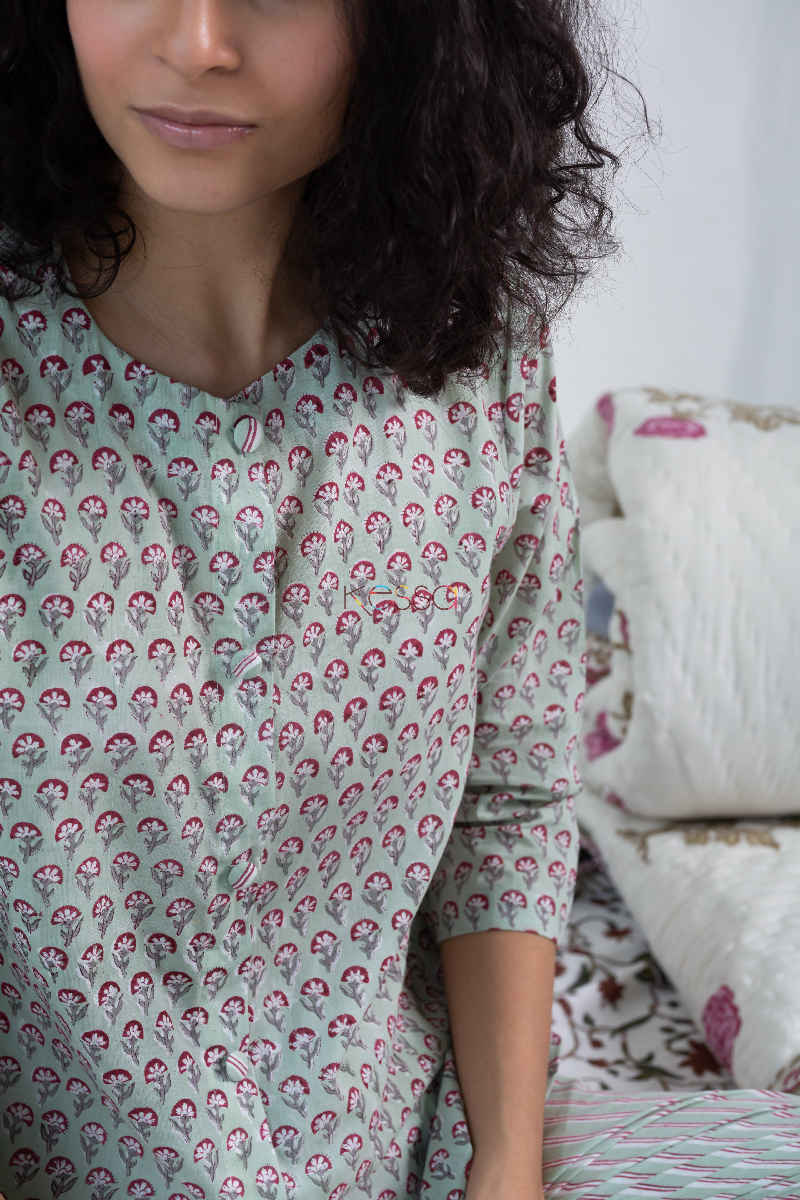 Image for Kusvaa De10 Granite Green Jammies Set Closeup