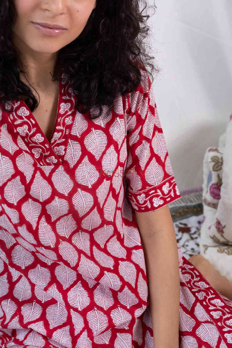 Image for Kusvaa De11 Old Brick Block Printed Jammies Set Closeup