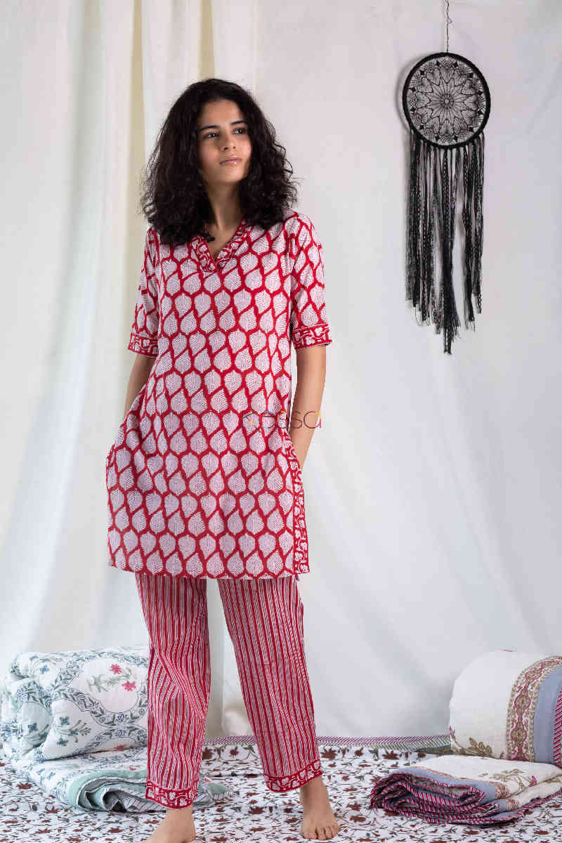 Image for Kusvaa De11 Old Brick Block Printed Jammies Set Pockets