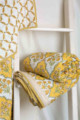 Image for Kusvaa Kaq31 Saffron Block Print Double Bed Quilt Roll