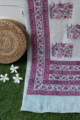 Image for Kusvaa Kf101 Wild Blue And Purple Fabric With Dupatta Closeup