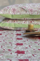 Image for Kusvaa Kpb03 Solid Pink Jaal Block Print Bedsheet Set Of 3 Look