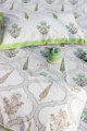 Image for Kusvaa Kpb09 Shades Green Bedsheet Two Pillow Covers Closeup