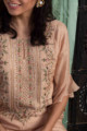 Image for Kusvaa Kupa03 Muesli Muslin Handwork Kurta Closeup