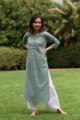 Image for Kusvaa Taf28 Froly Bay Leaf Straight Fit Kurta Clean