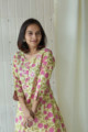 Image for Kusvaa Ws554 Straw Yellow Pink Straight Kurta