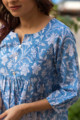 Image for Kusvaa Ws564 Floral Labyrinth Short Kurti Closeup