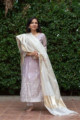 Image for Kusvaa Ws565 Sisal Dusty Gray Chanderi Straight Kurta Dupatta