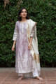 Image for Kusvaa Ws565 Sisal Dusty Gray Chanderi Straight Kurta Pose