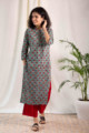 Image for Kusvaa Wsr119 Willow Grove Red Kurta Pocket