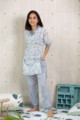 Image for De18 Boulder Grey White Jammies Set Side