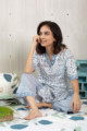 Image for De18 Boulder Grey White Jammies Set Sitting
