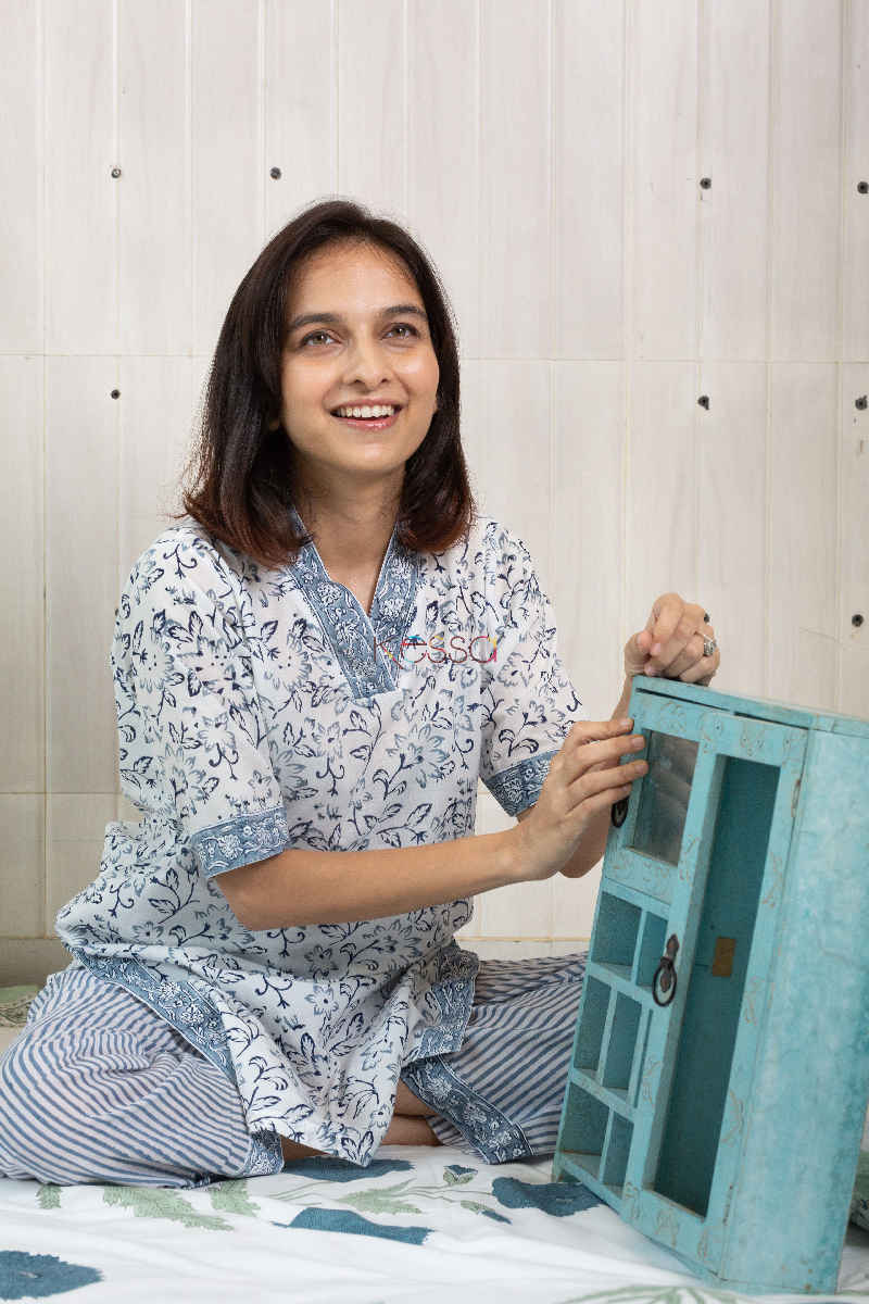 Image for De18 Boulder Grey White Jammies Set Work